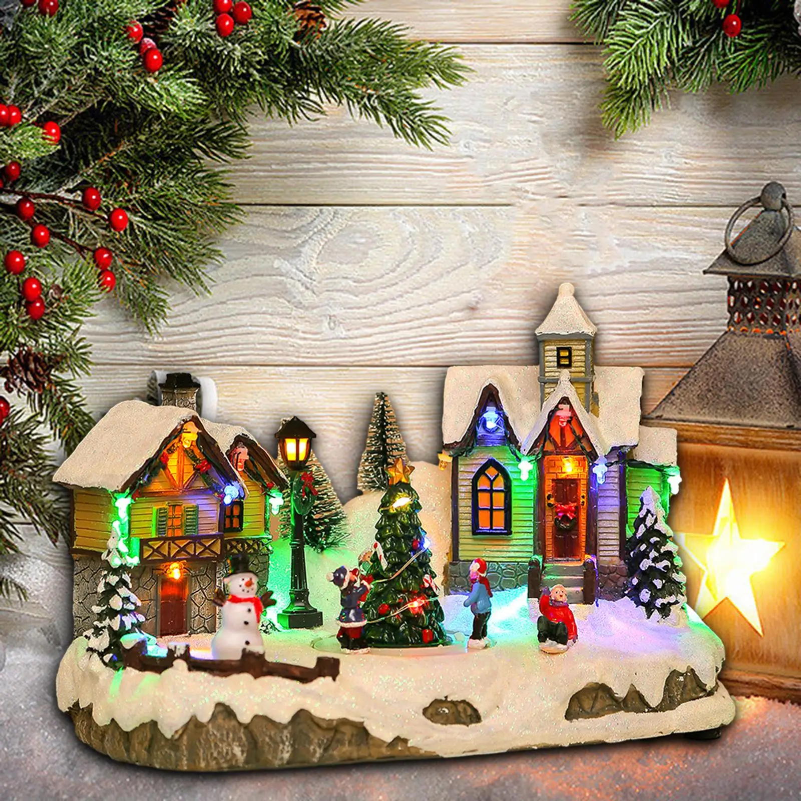 Vianočný Sneh Dom Figúrka Krajiny pre Spálne Domov Obývacia Izba
