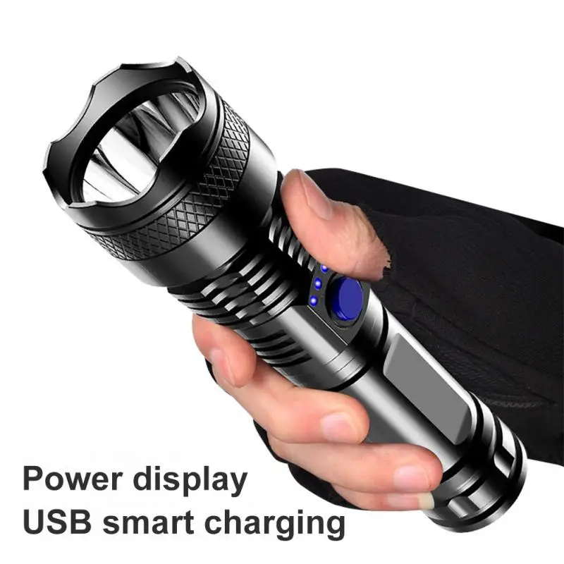 Najsilnejší Dlhý Rad LED Baterka Vysoký Výkon Taktické USB Nabíjateľné Silné Svetlo Ručné Svietidlo pre Kempy,Lovecké