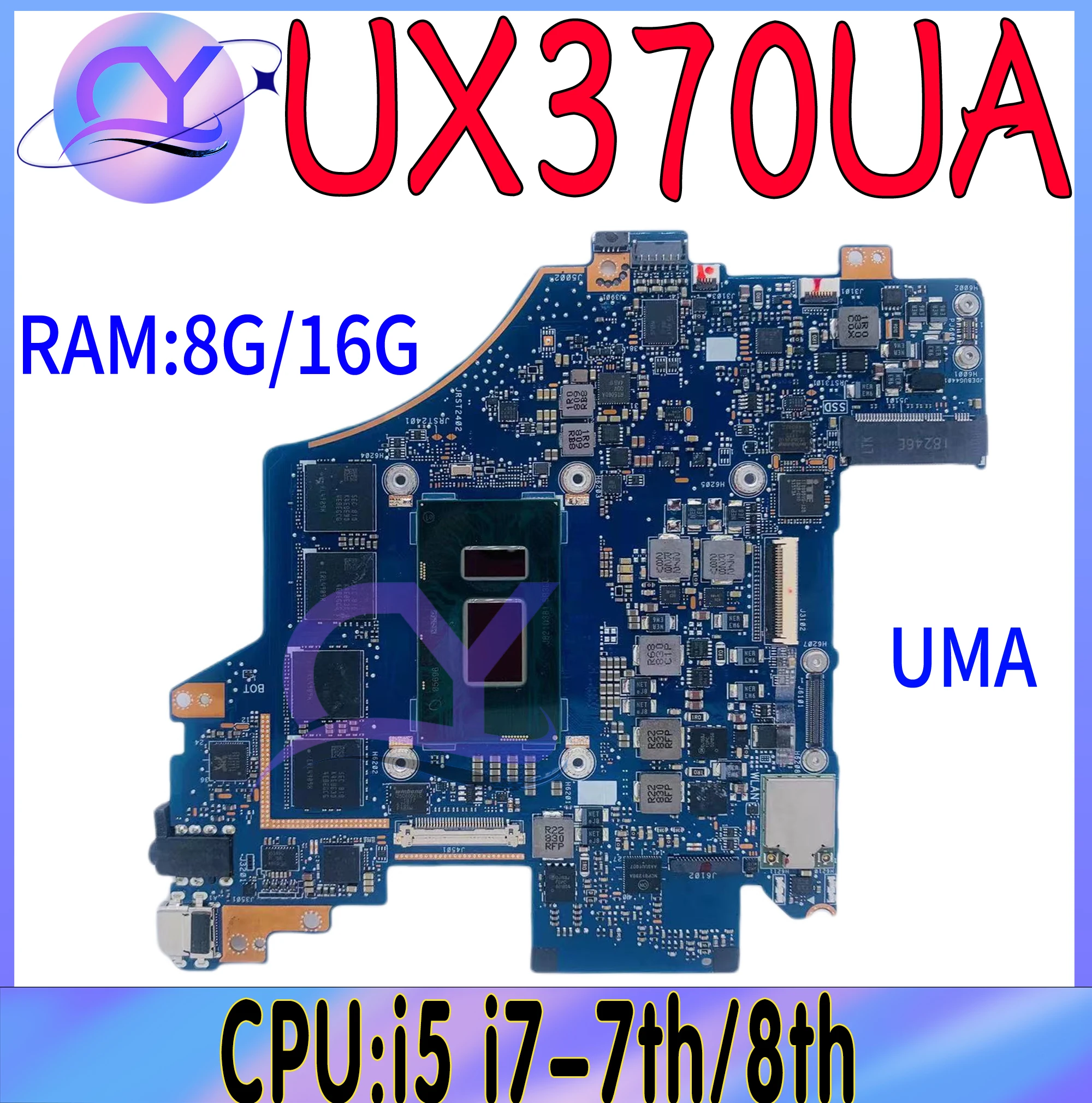 UX370UAR Doske Pre ASUS Zenbook Flip S Q325UAR UX370UAF UX370UA UX370U Notebook Doska S I5, I7-7. 8. 8 GB/16 G Test OK