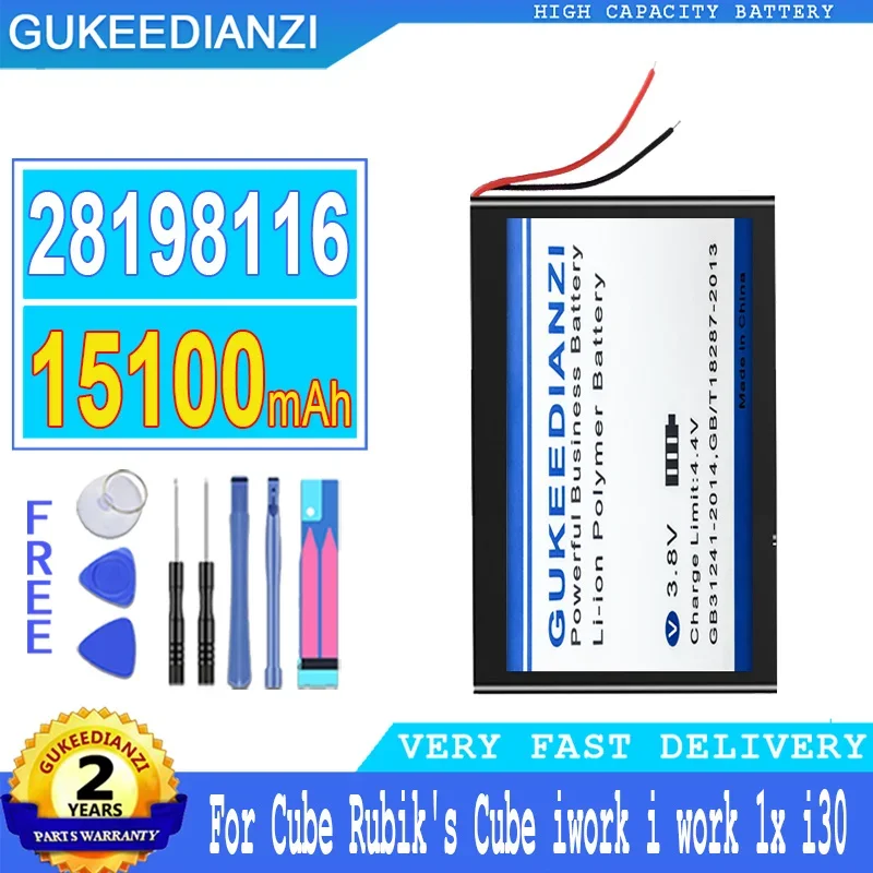 GUKEEDIANZI-Veľké Batérie, 15100mAh, 28198116, Na Kocky iWork, 1x i30, pre Rubik ' s Notebook
